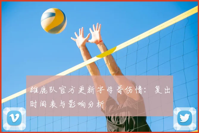 雄鹿队官方更新字母哥伤情：复出时间表与影响分析